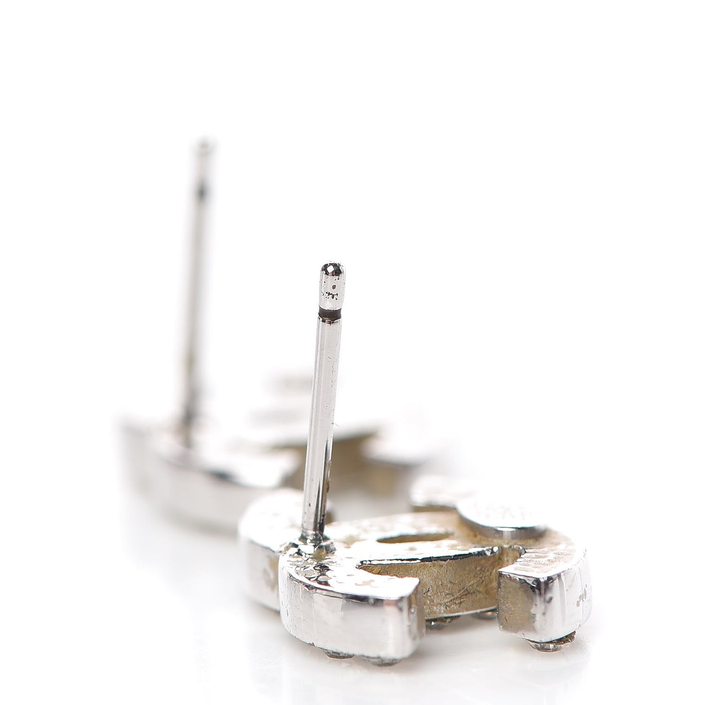 Crystal Mini Timeless CC Earrings Silver