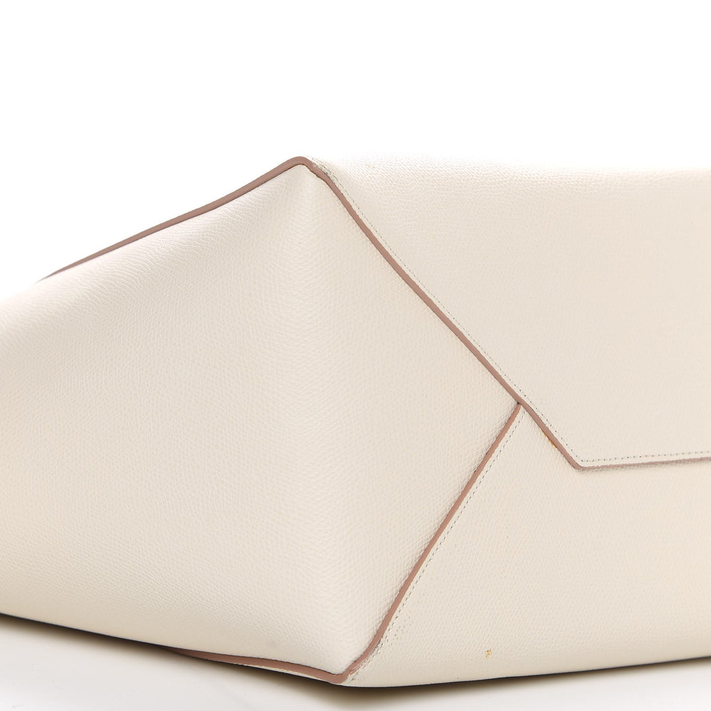 Grained Calfskin Medium Horizontal Cabas Phantom White