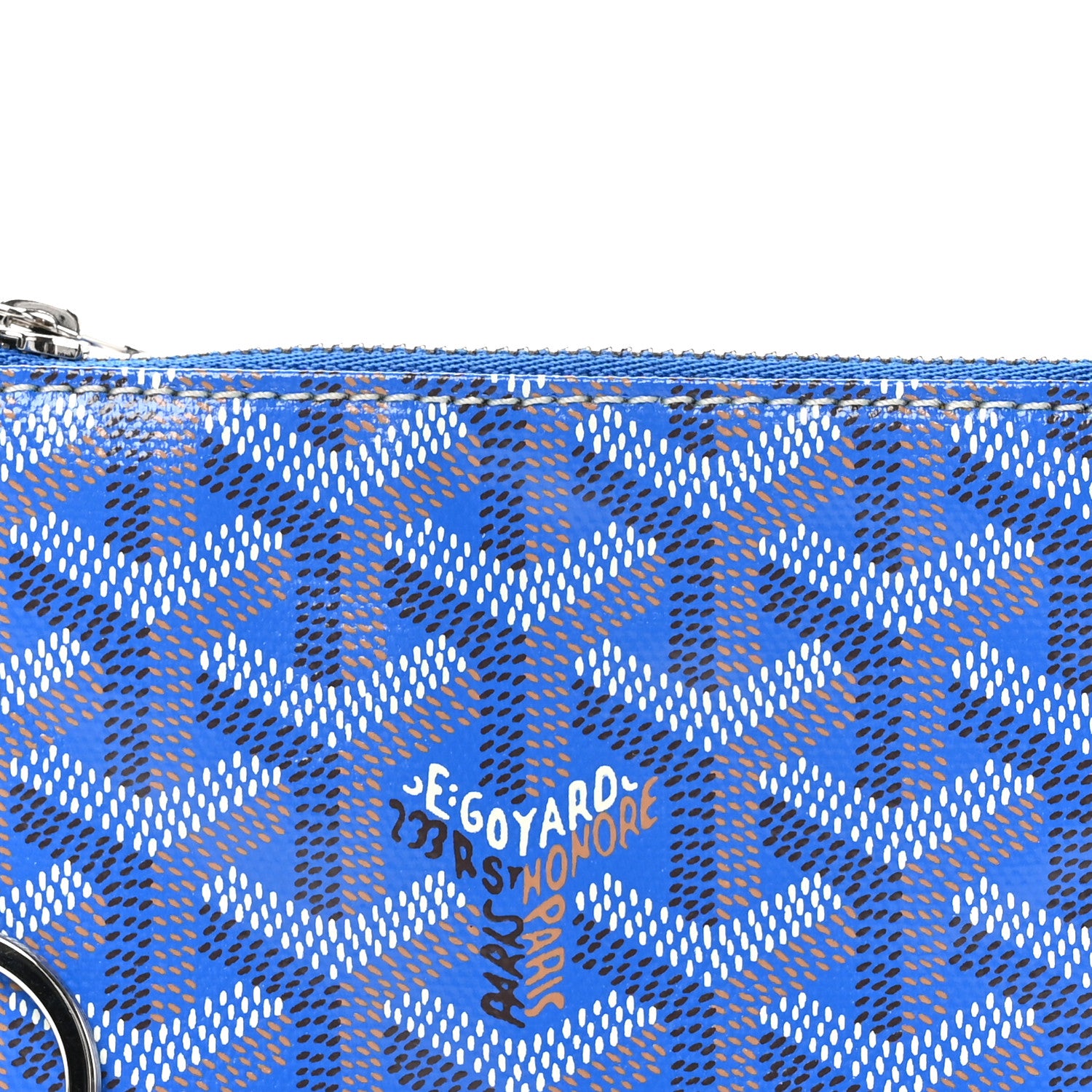 Goyard Goyardine Nano Senat Key Pouch Blue 8 of 9