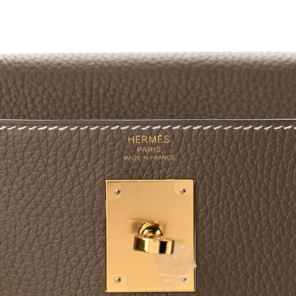 Hermes Togo Kelly Retourne 28 Etoupe 6 of 10