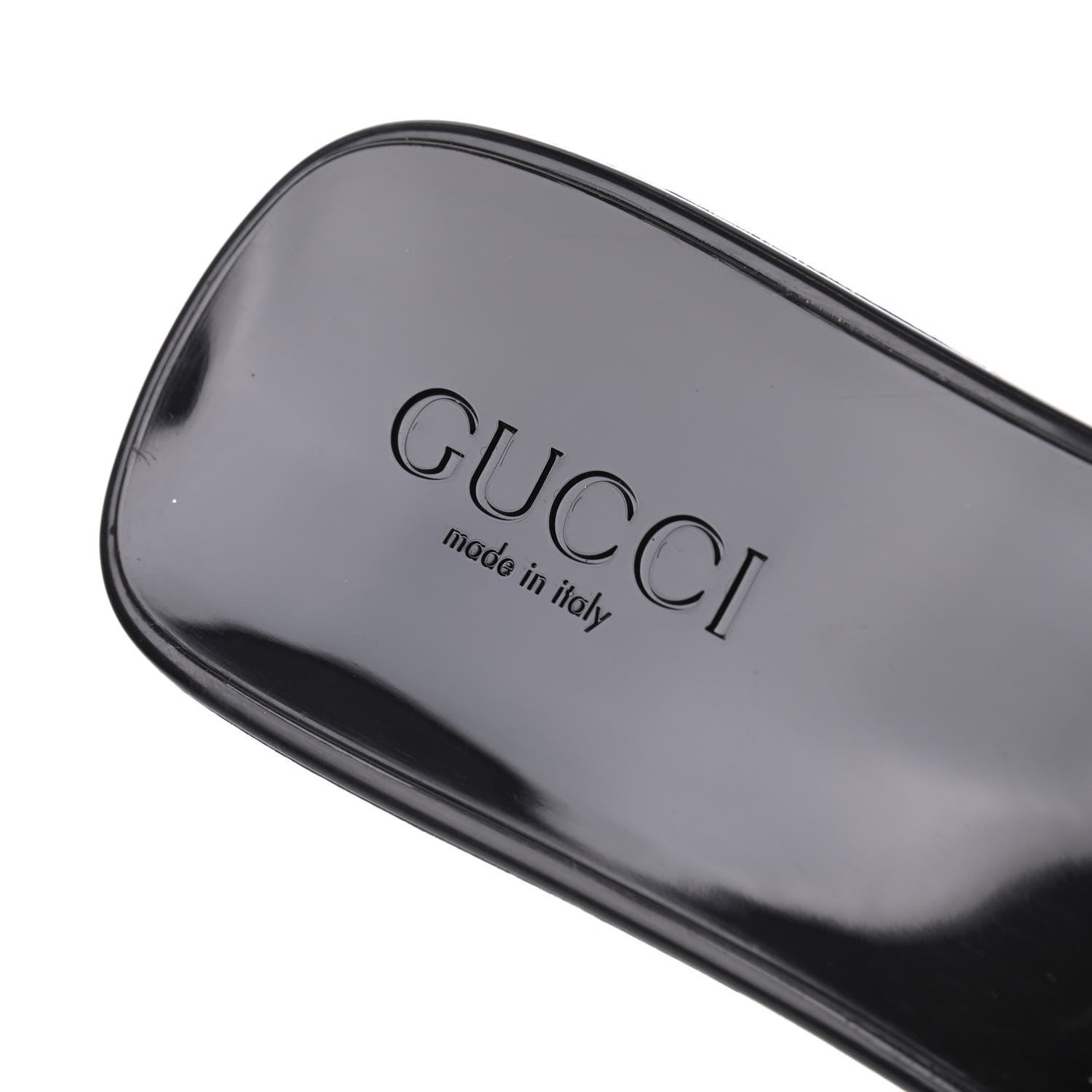 Gucci Rubber Gucci Logo Womens Platform 20/60mm Slide Sandals 40 Black 6 of 14
