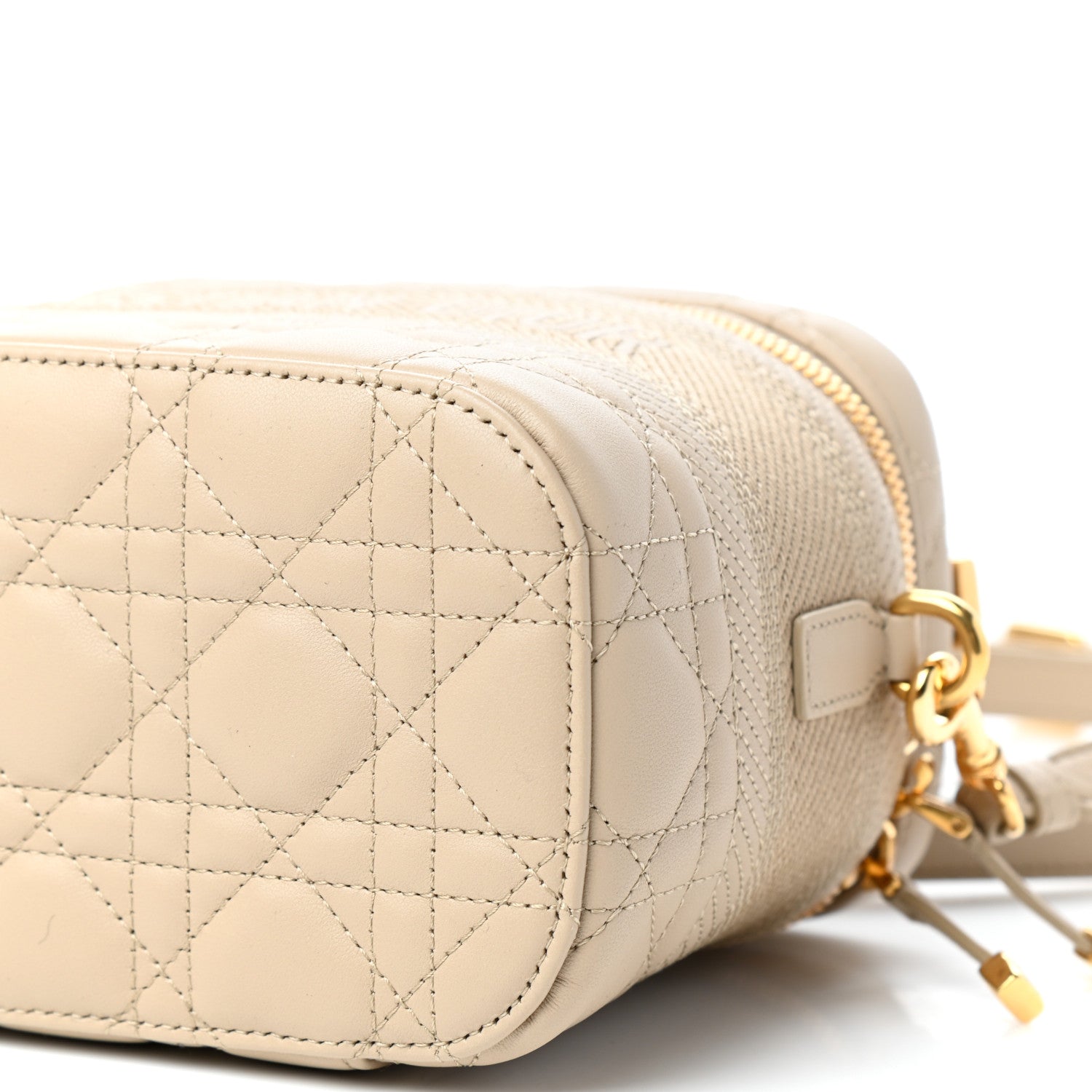 Christian Dior Lambskin Cannage Small Diortravel Vanity Case Light Beige 8 of 9