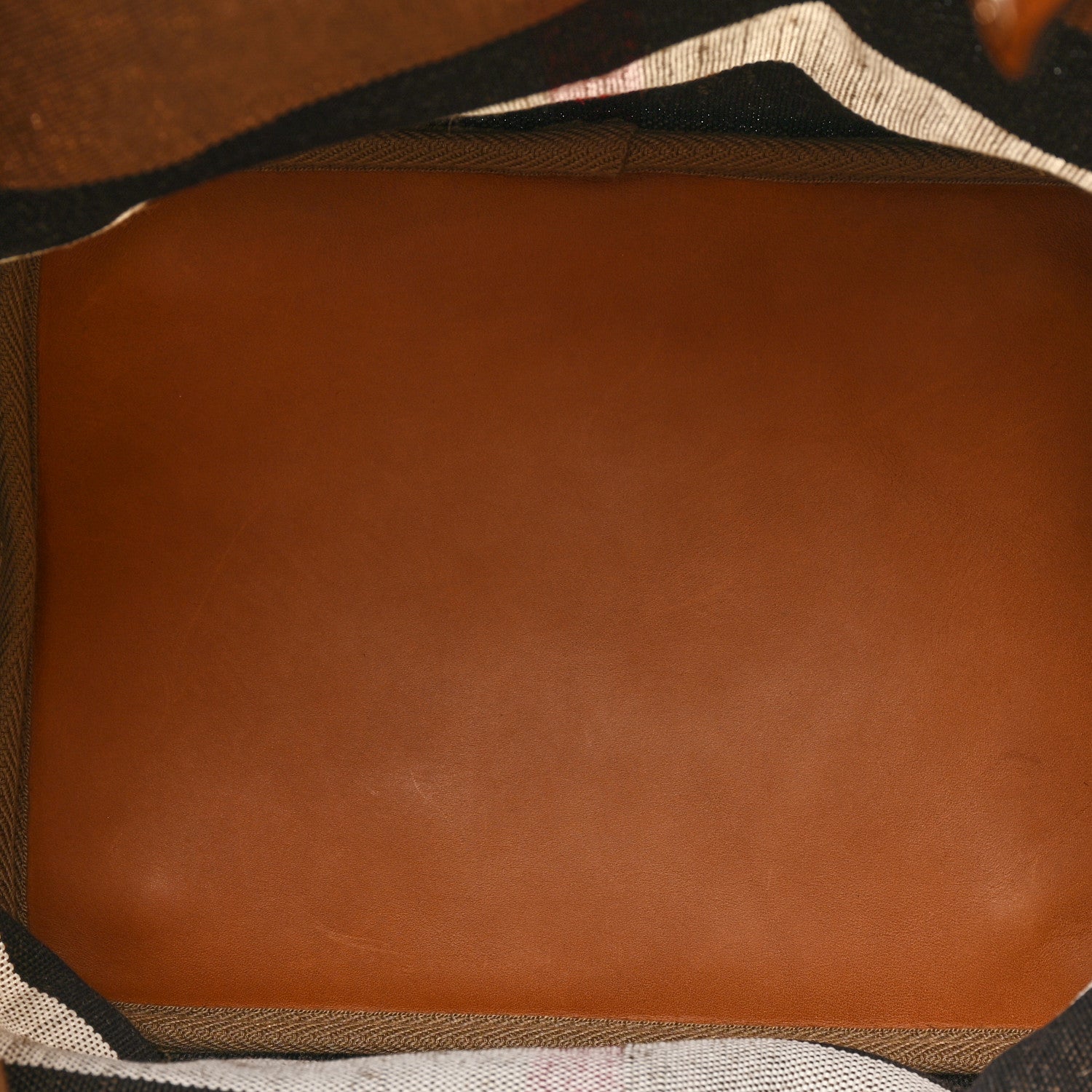 Burberry Grainy Calfskin Canvas Mega Check Medium Ashby Tassel Hobo Saddle Brown 6 of 13