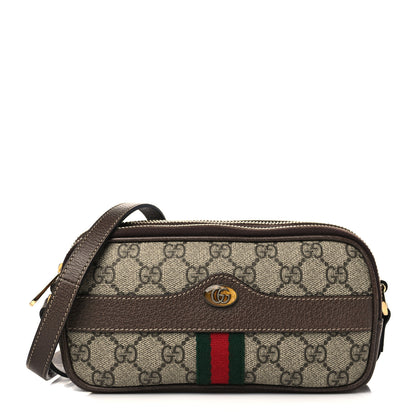 Gucci GG Supreme Monogram Web Mini Ophidia GG Bag Brown 1 of 7
