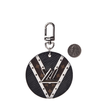 Louis Vuitton Epi Monogram V Twist Bag Charm Key Holder Brown 2 of 4