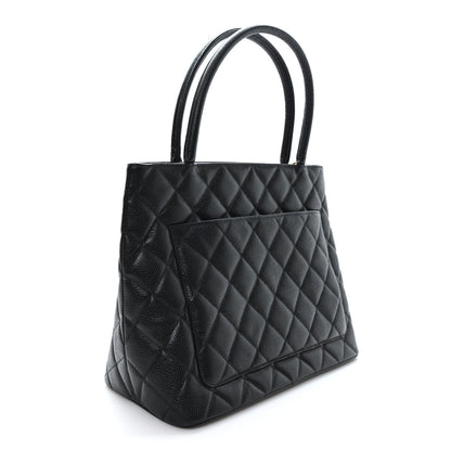 Chanel Caviar Quilted Medallion Tote Black 3 of 10