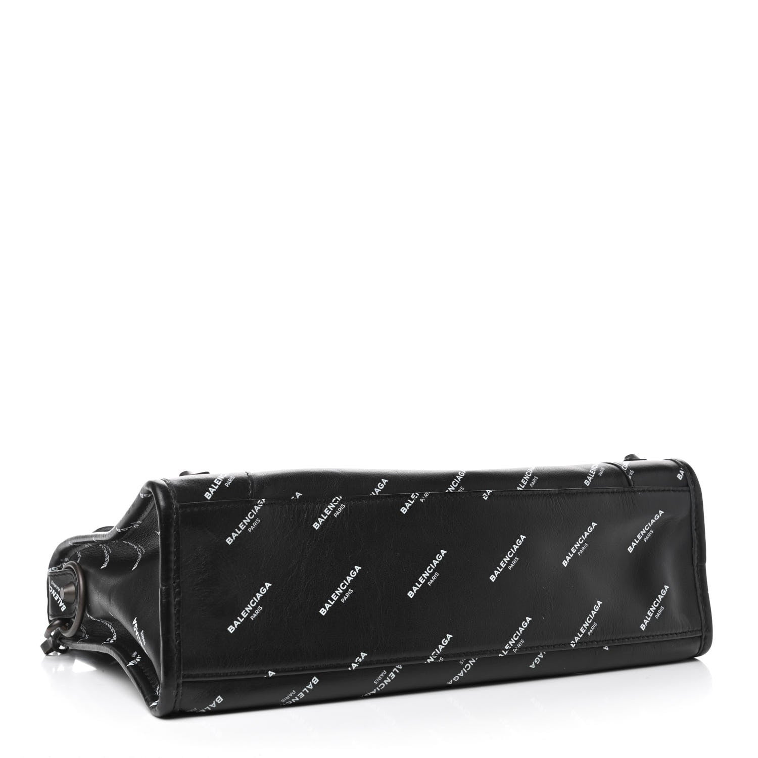 Balenciaga Veau Allover Logo Classic Hardware S City Black White 3 of 4