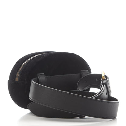 Gucci Velvet Matelasse Crystal Star GG Marmont Belt Bag 95 38 Black 3 of 11