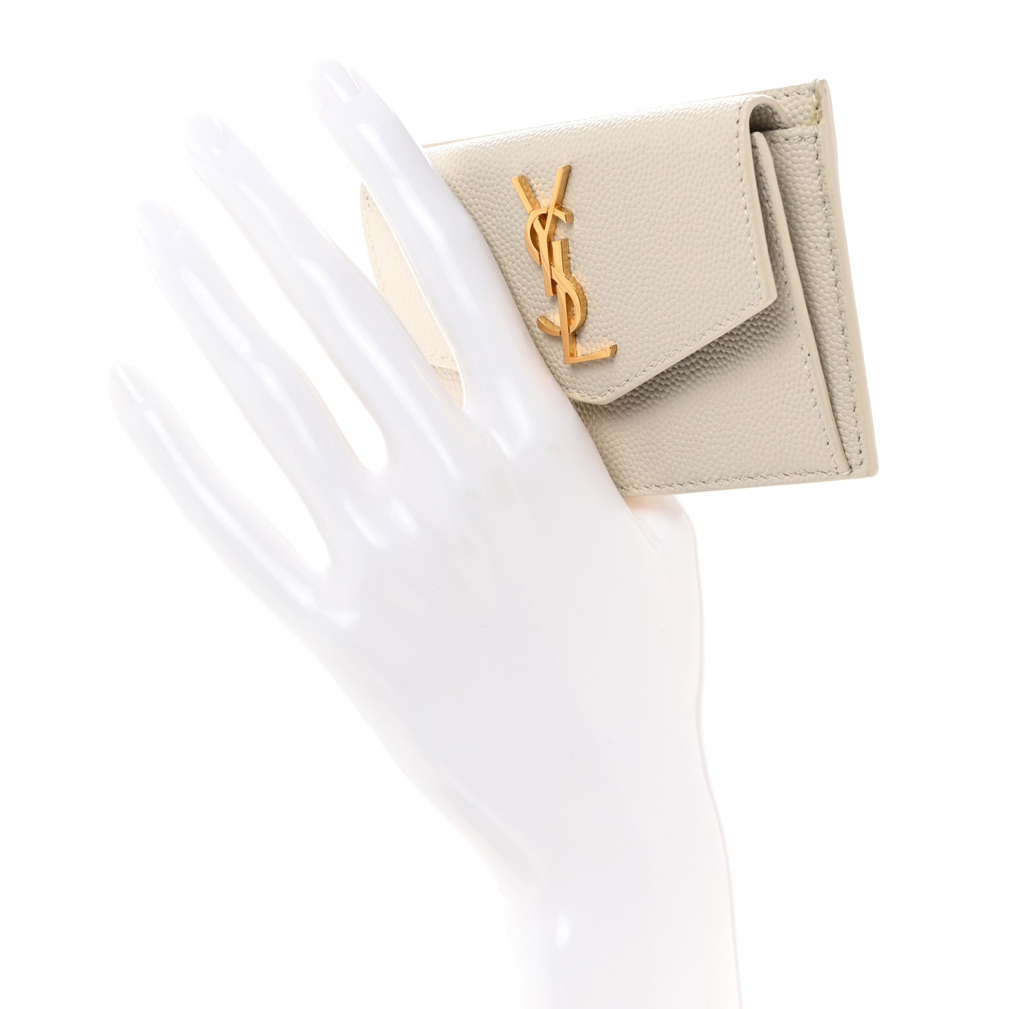 Grain De Poudre Uptown Monogram Card Case Crema Soft