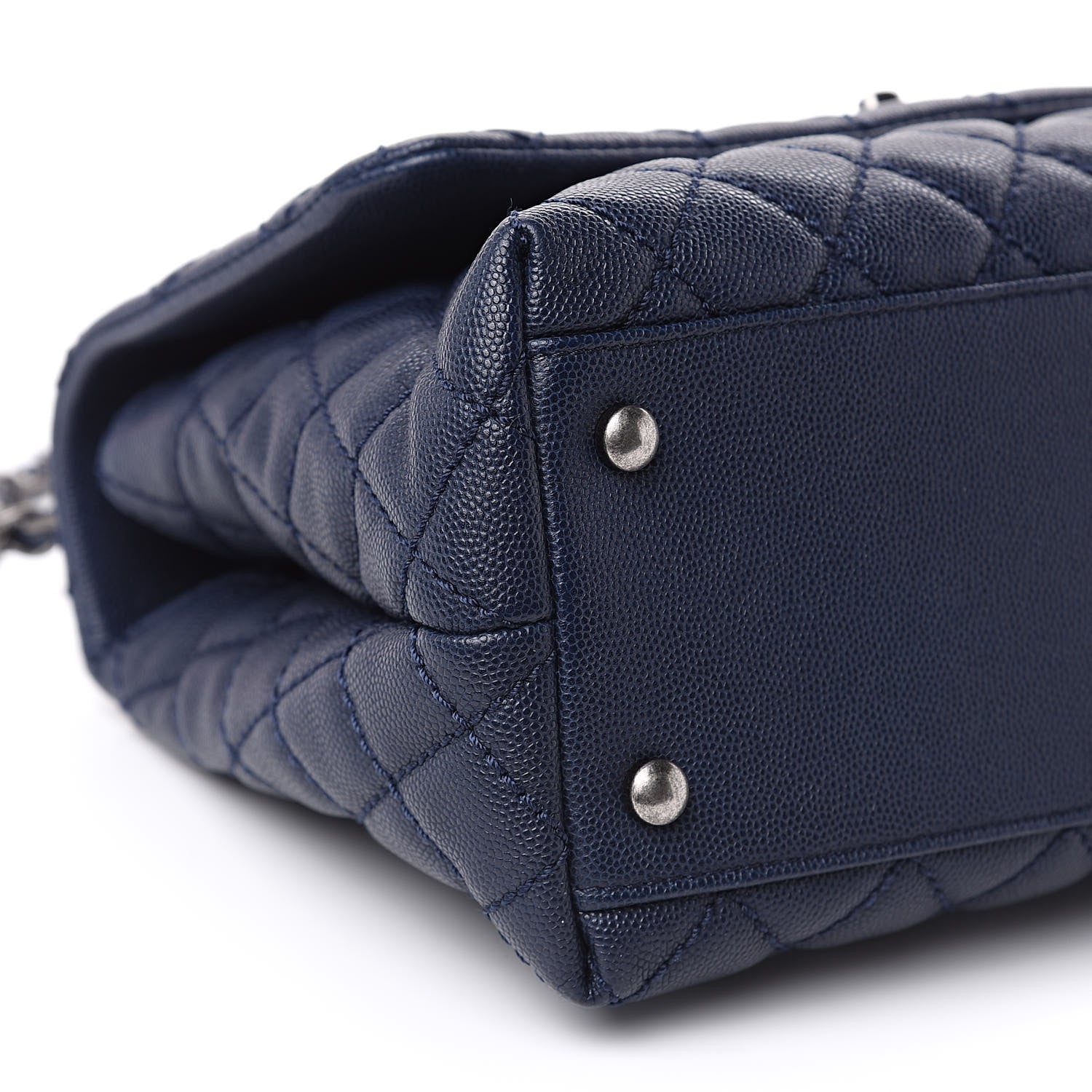 Chanel Caviar Quilted Small Coco Handle Flap Navy 8 of 10