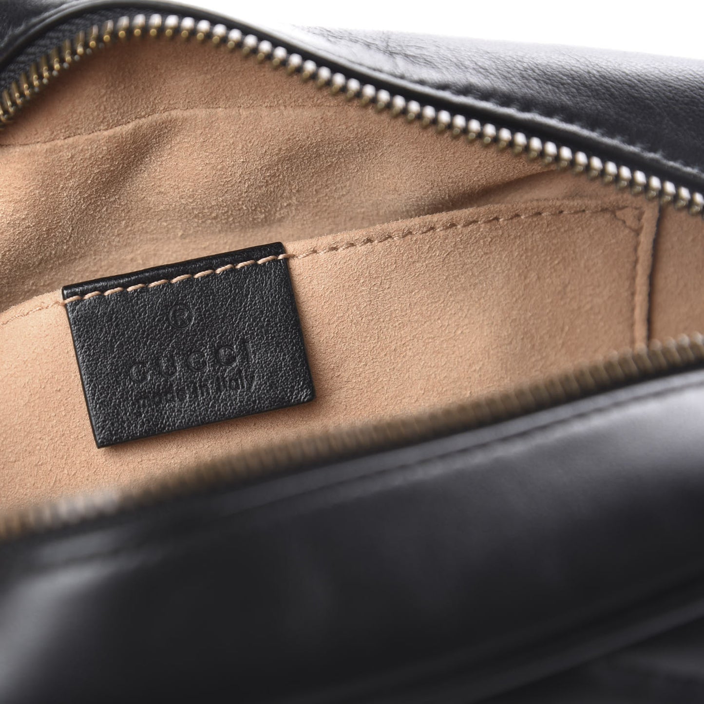 Calfskin Matelasse Small GG Marmont Chain Shoulder Bag Black