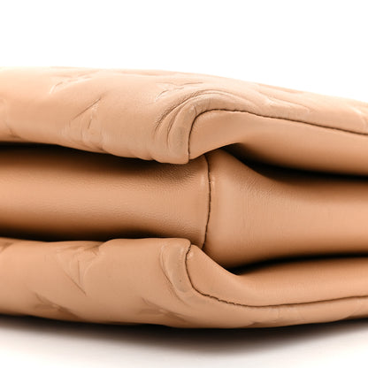 Louis Vuitton Lambskin Embossed Monogram Coussin PM Camel 9 of 14