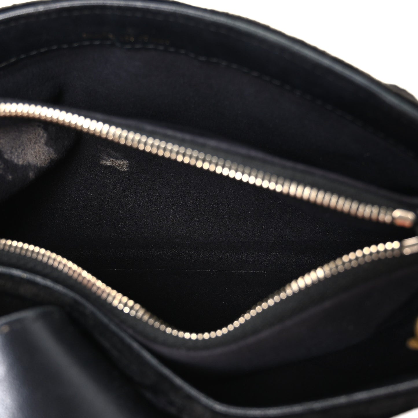 Velvet Quilted Small Clutch With Chain  Black