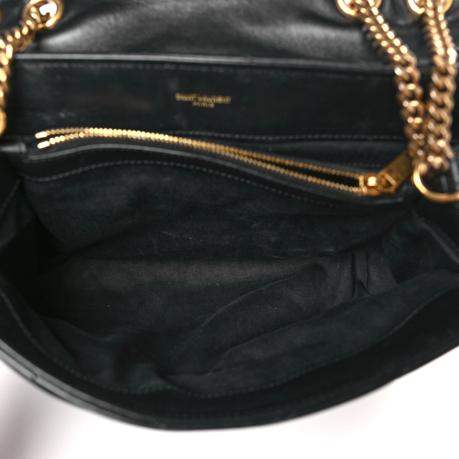 Saint Laurent Calfskin Y Quilted Monogram Medium Loulou Chain Satchel Black 5 of 9