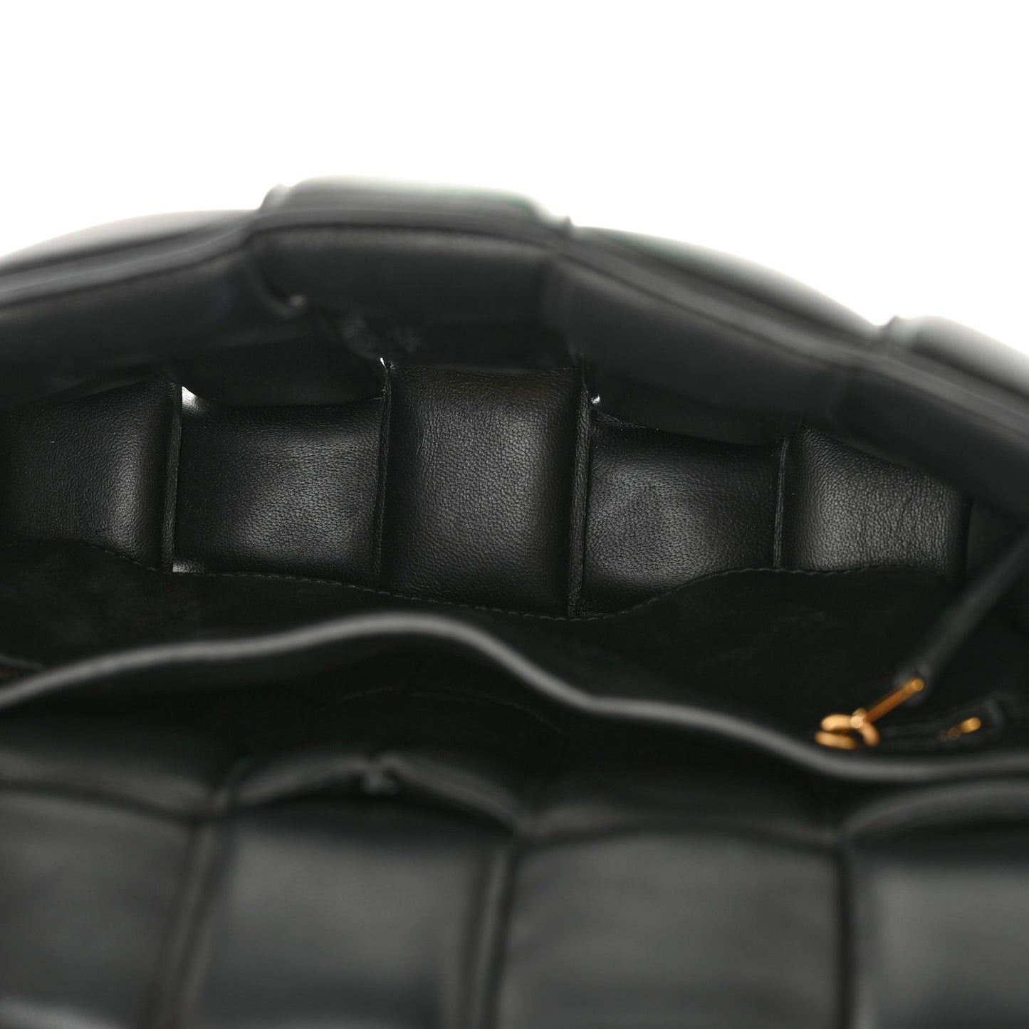 Nappa Maxi Intreccio Padded Cassette Crossbody Bag Black