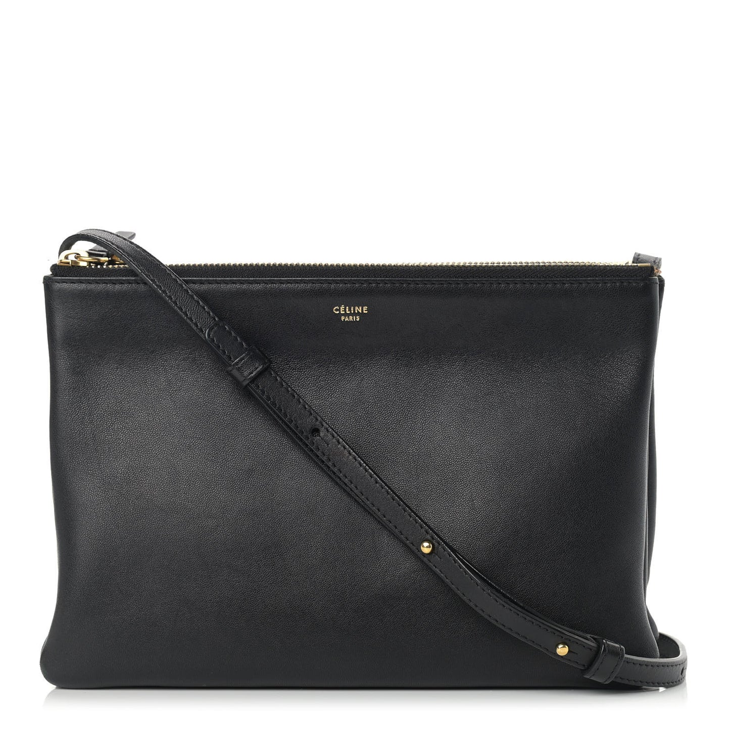 Lambskin Large Trio Crossbody Bag Black