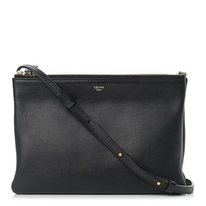 Celine Lambskin Large Trio Crossbody Bag Black 1 of 15
