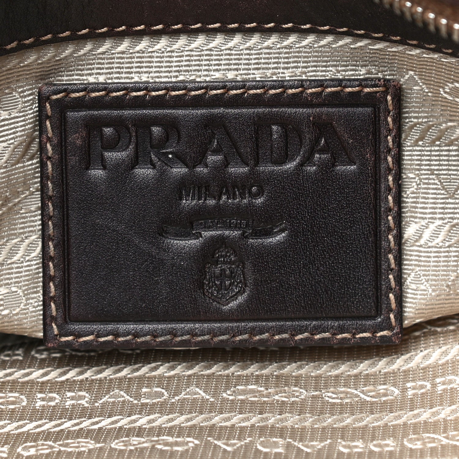Prada Jacquard Logo Tote Corda Moro 6 of 27