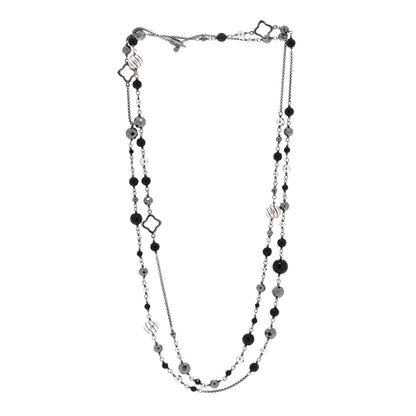 David Yurman Sterling Silver Black Onyx Hematine Elements Chain Necklace 3 of 4
