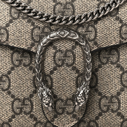 Gucci GG Supreme Monogram Dionysus Chain Clutch Wallet Beige Taupe 7 of 10