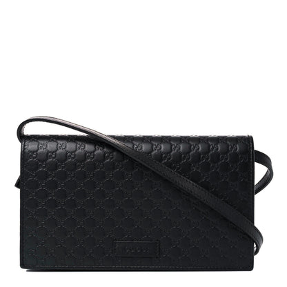 Gucci Microguccissima Crossbody Wallet Black 1 of 11