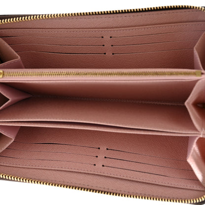 Louis Vuitton Damier Ebene Zippy Wallet Rose Ballerine 5 of 10