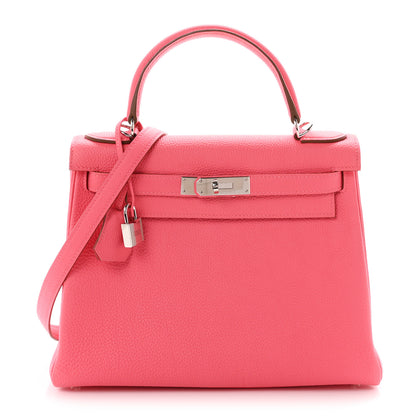 Hermes Togo Kelly Retourne 28 Rose Lipstick 1 of 11
