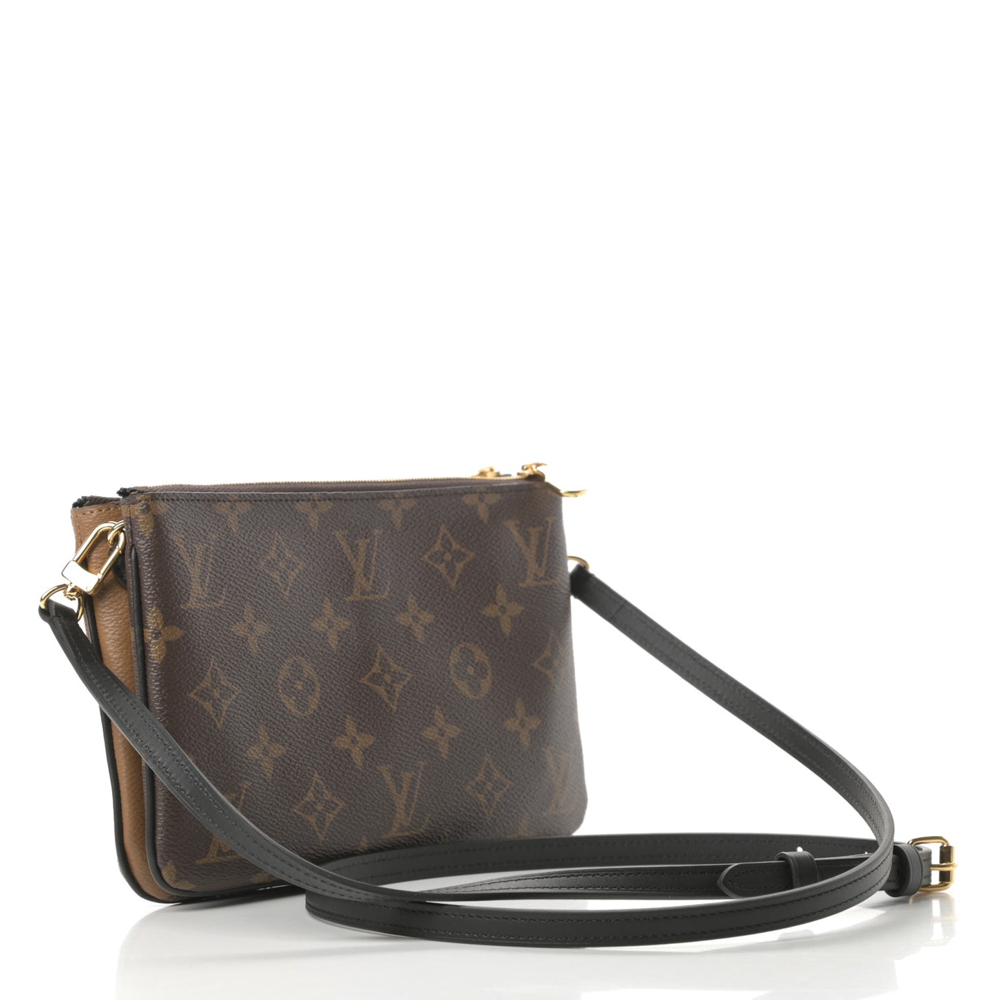 Reverse Monogram Giant Double Zip Pochette