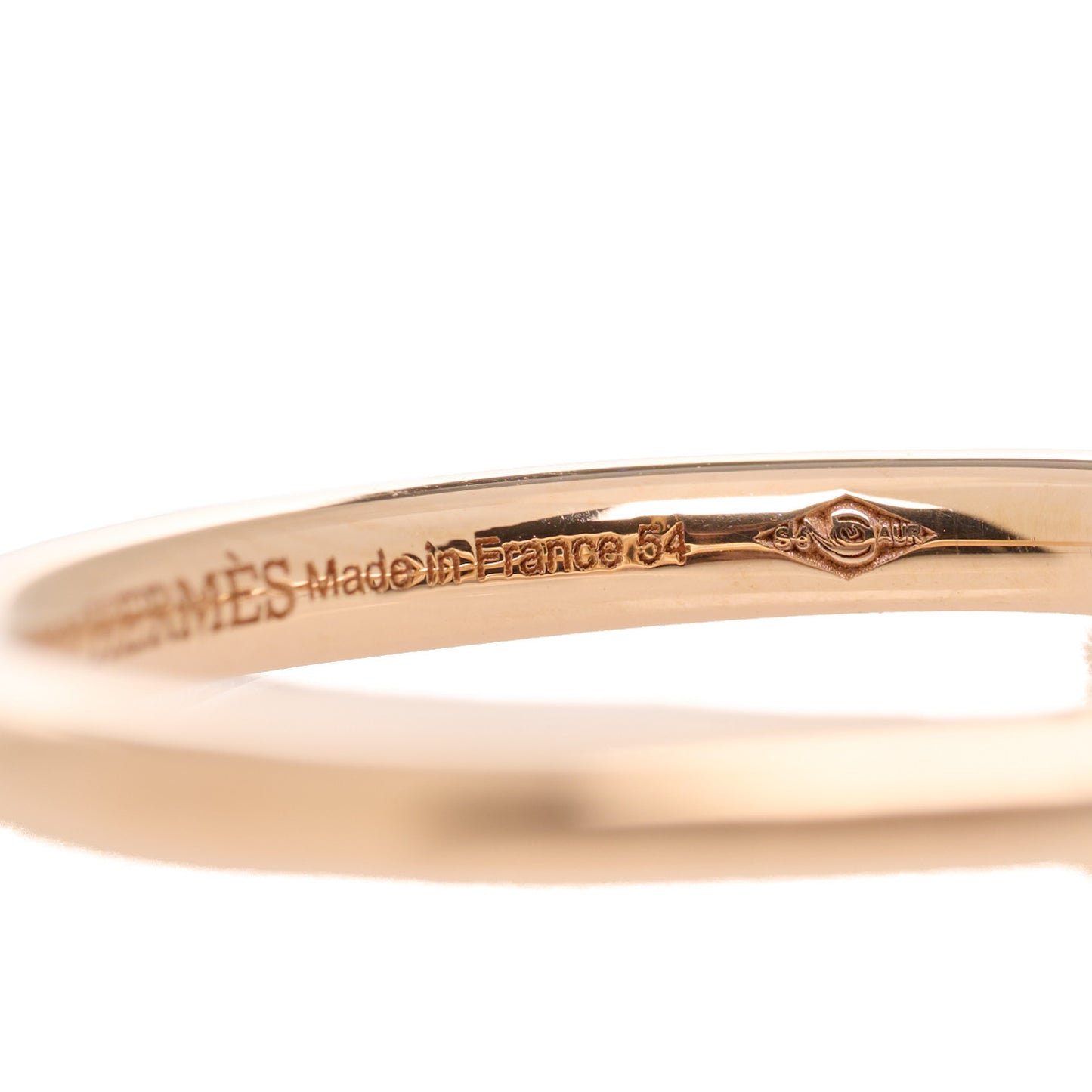 18K Rose Gold Diamond PM Echappee Ring 54 6.75