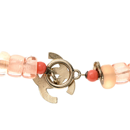 Chanel Pearl Beaded CC Long Necklace Pink 6 of 6