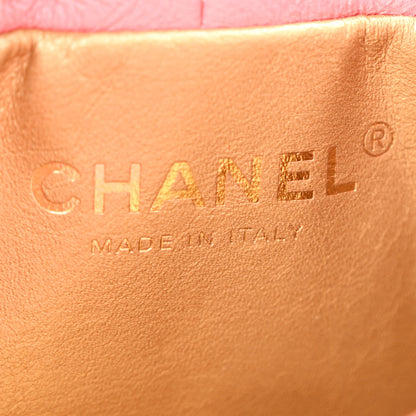 Chanel Lambskin Quilted Pearl Crush Drawstring Bag Pink 6 of 11