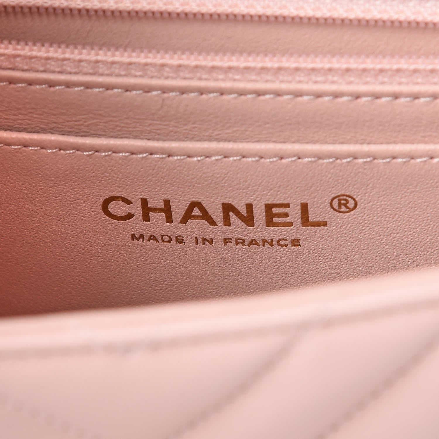 Chanel Calfskin Chevron Quilted Mini Rectangular Flap Light Pink 6 of 8