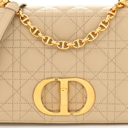 Christian Dior Supple Calfskin Cannage Medium Caro Bag Beige 8 of 10