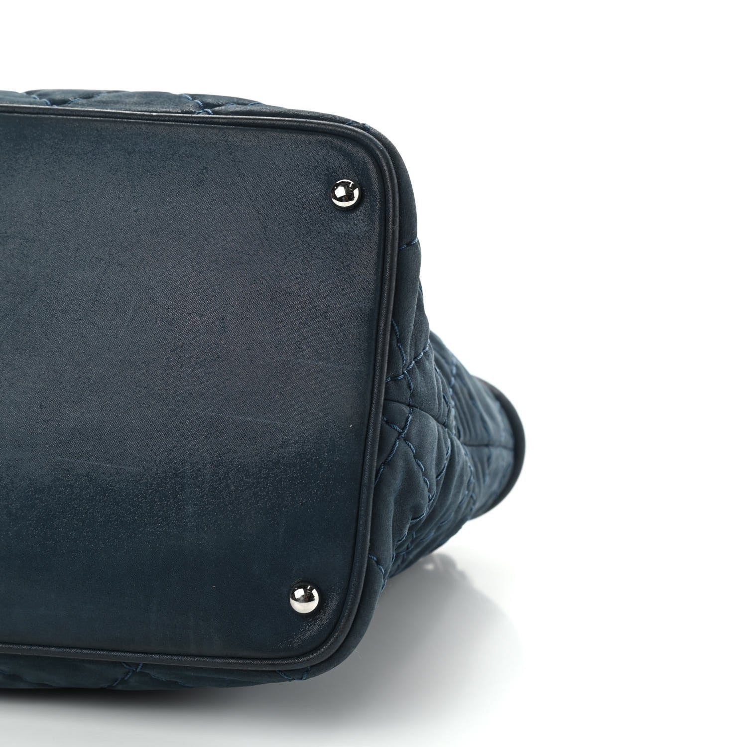 Chanel Iridescent Calfskin Quilted Small Sea Hit Tote Navy 9 of 10