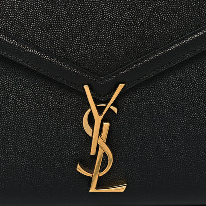 Saint Laurent Grain de Poudre Medium Classic Monogram Cassandra Top Handle Black 9 of 11