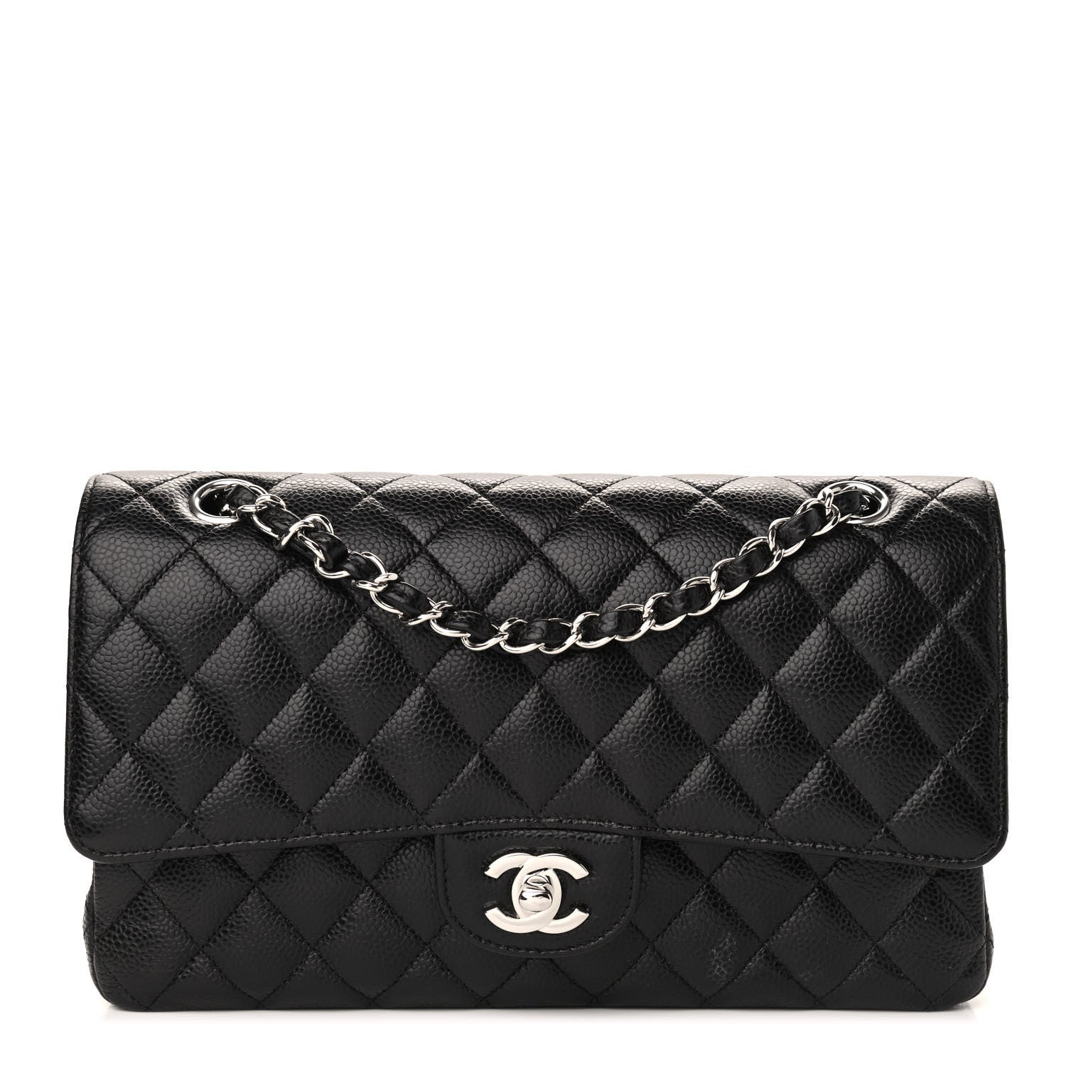 Chanel Caviar Quilted Medium Double Flap Black 1 of 9