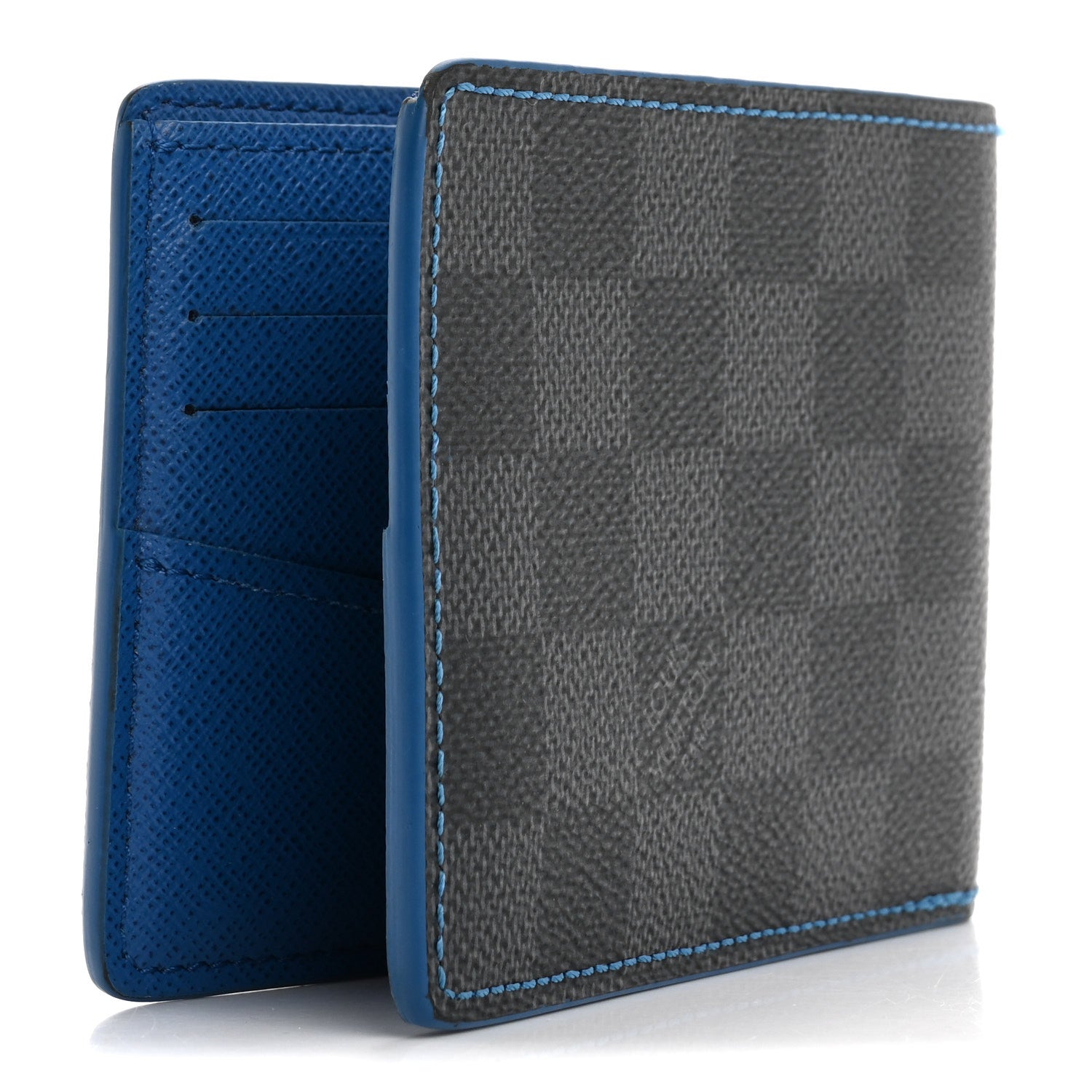 Louis Vuitton Damier Graphite Slender Wallet Blue 3 of 9