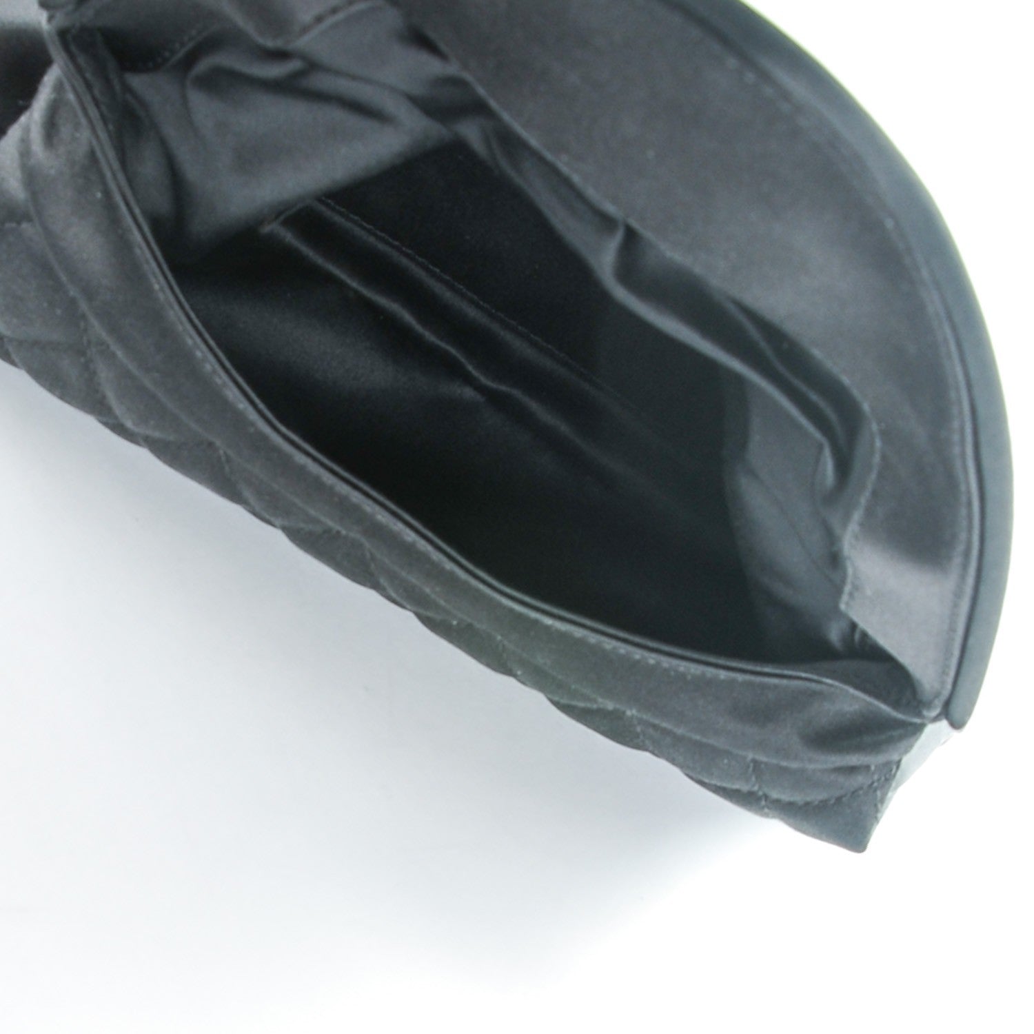 Chanel Satin Quilted Flap Clutch Black 5 of 7