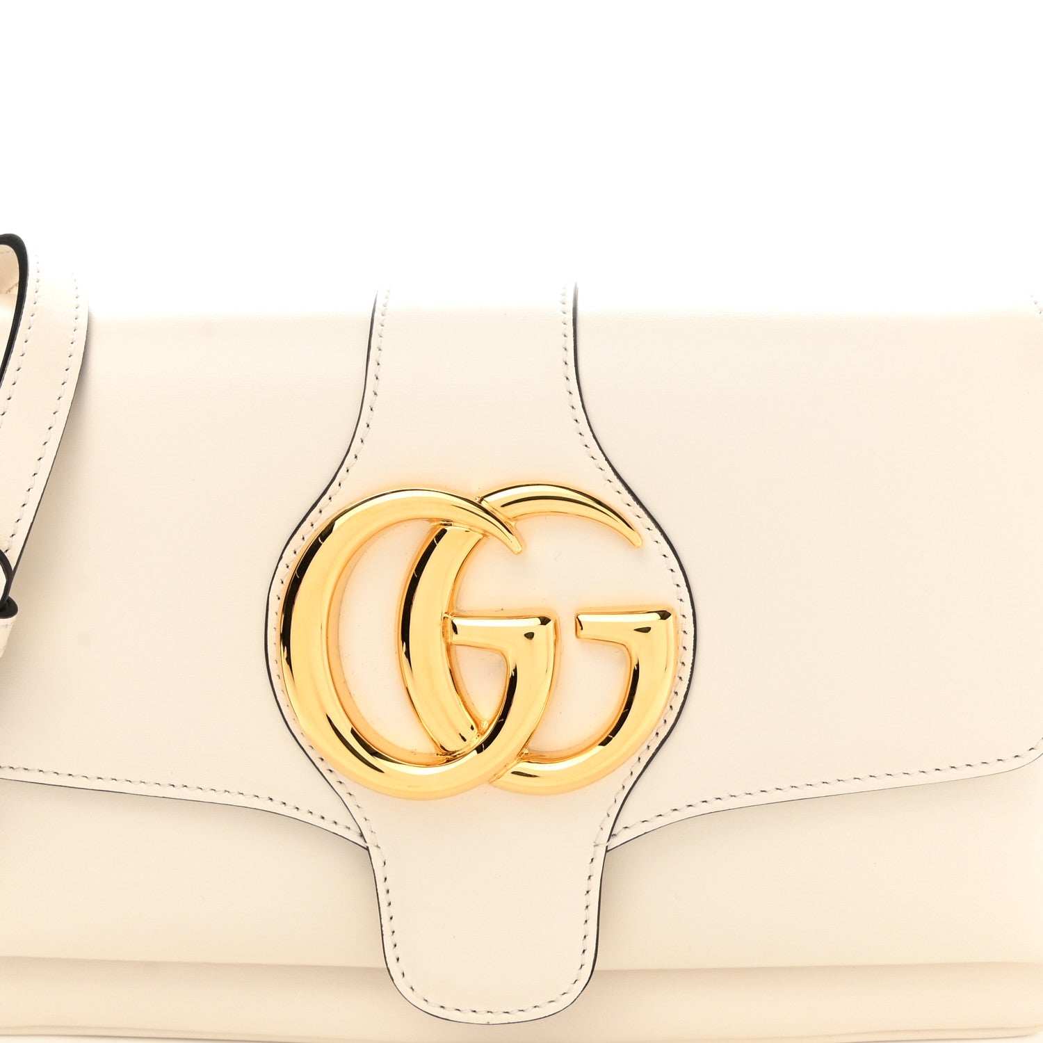 Gucci Calfskin Small Arli Flap Shoulder Bag Mystic White 8 of 12
