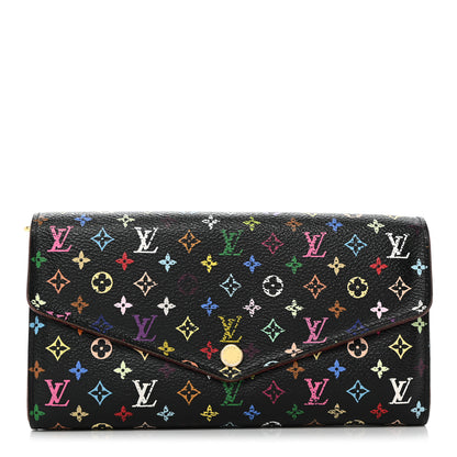 Louis Vuitton Monogram Multicolor Sarah Wallet NM Black Grenade 1 of 9