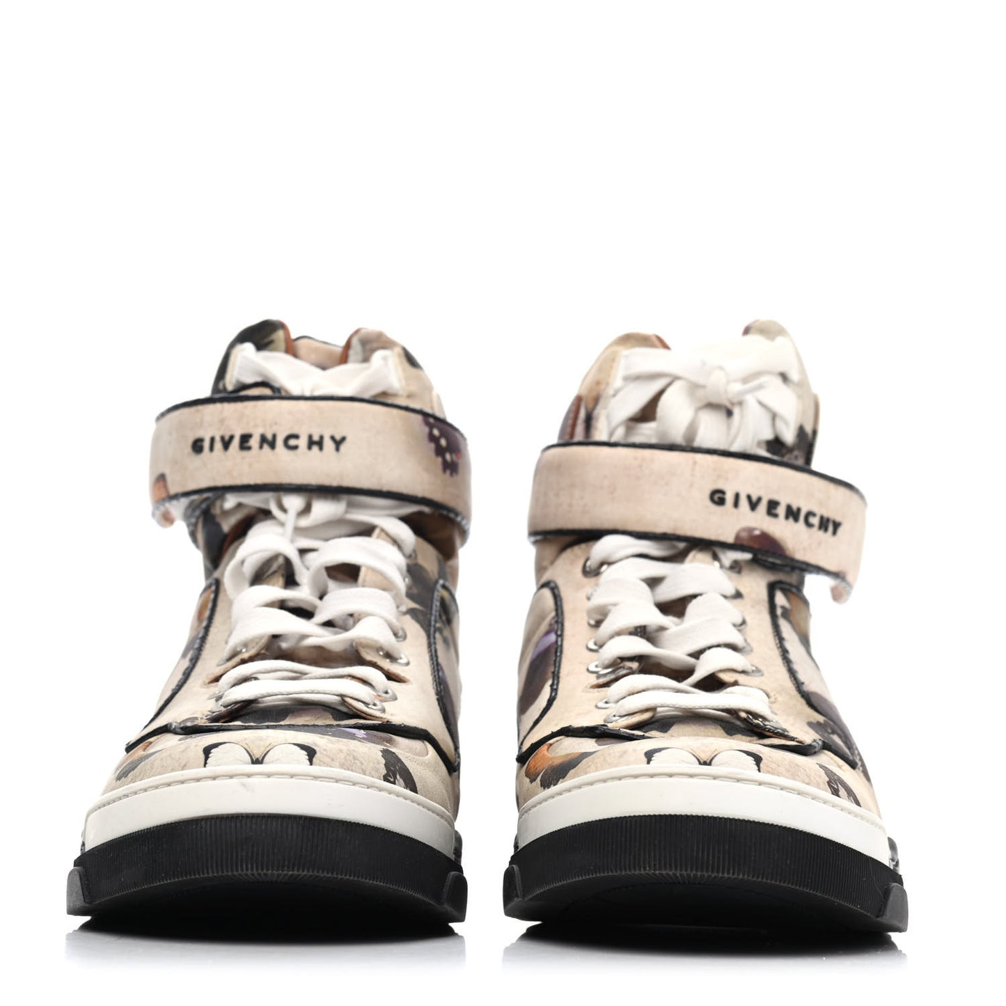 Calfskin Butterfly Tyson High Top Sneakers 36.5 Multicolor