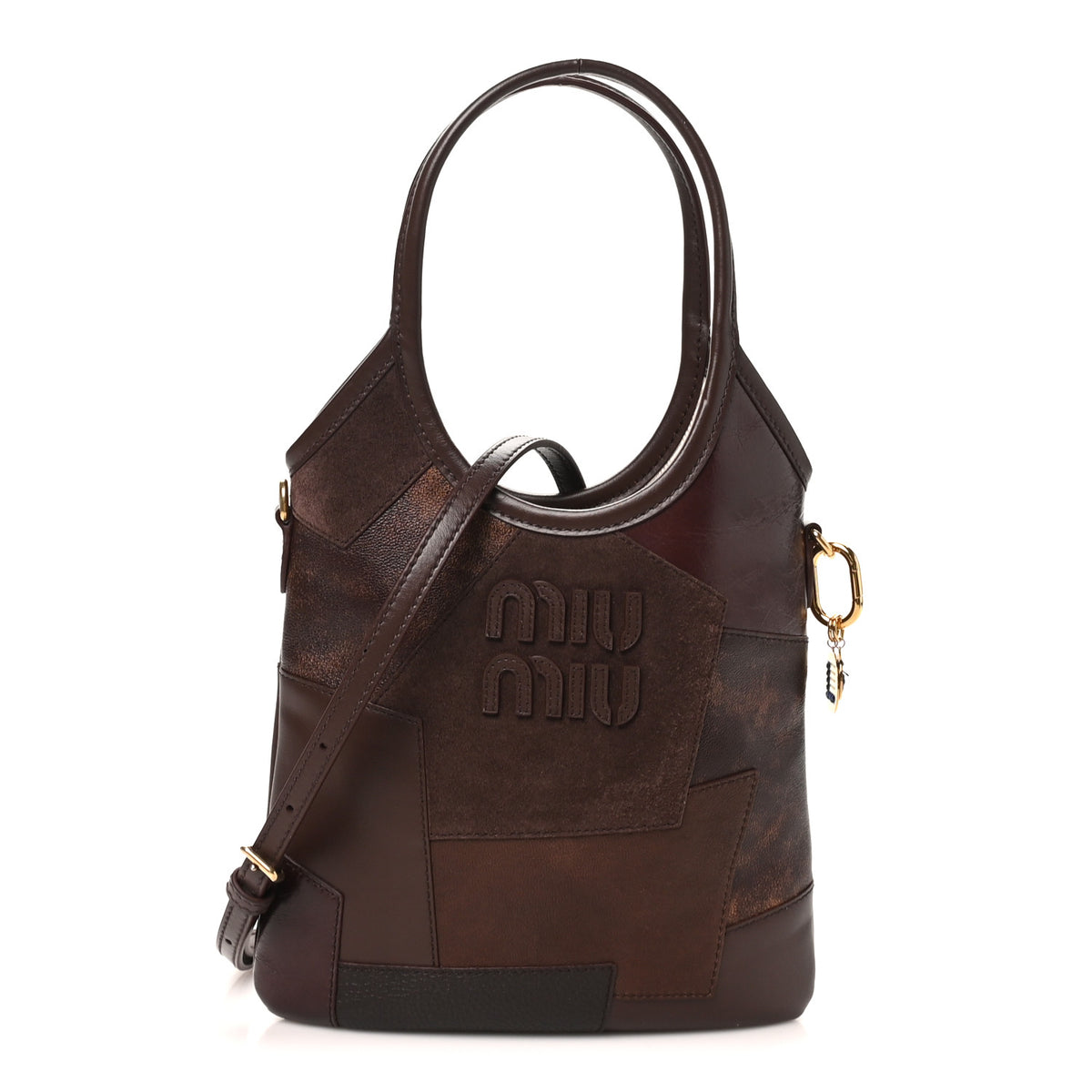 Nappa Suede Patchwork Mini Ivy Bag Briarwood