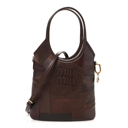 Miu Miu Nappa Suede Patchwork Mini Ivy Bag Briarwood 1 of 9