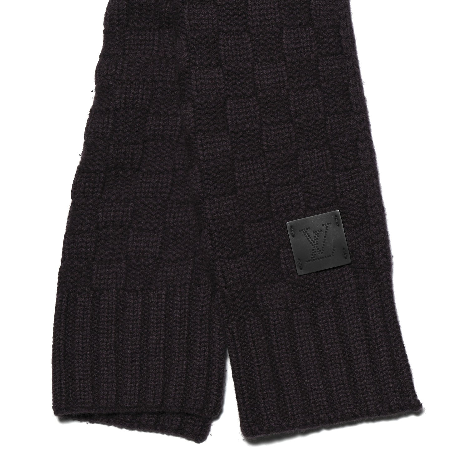 Louis Vuitton Cashmere Damier Helsinki Scarf Purple 2 of 3