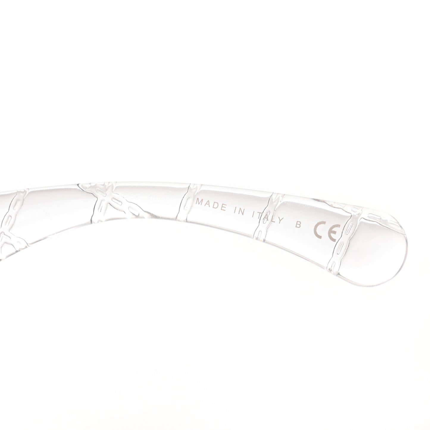 Acetate Quilted Shield Sunglasses 5426 White