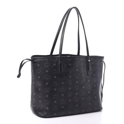 MCM Visetos Medium Liz Reversible Shopper Tote Black 2 of 15
