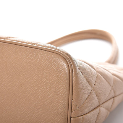 Chanel Caviar Quilted Medallion Tote Beige 11 of 13