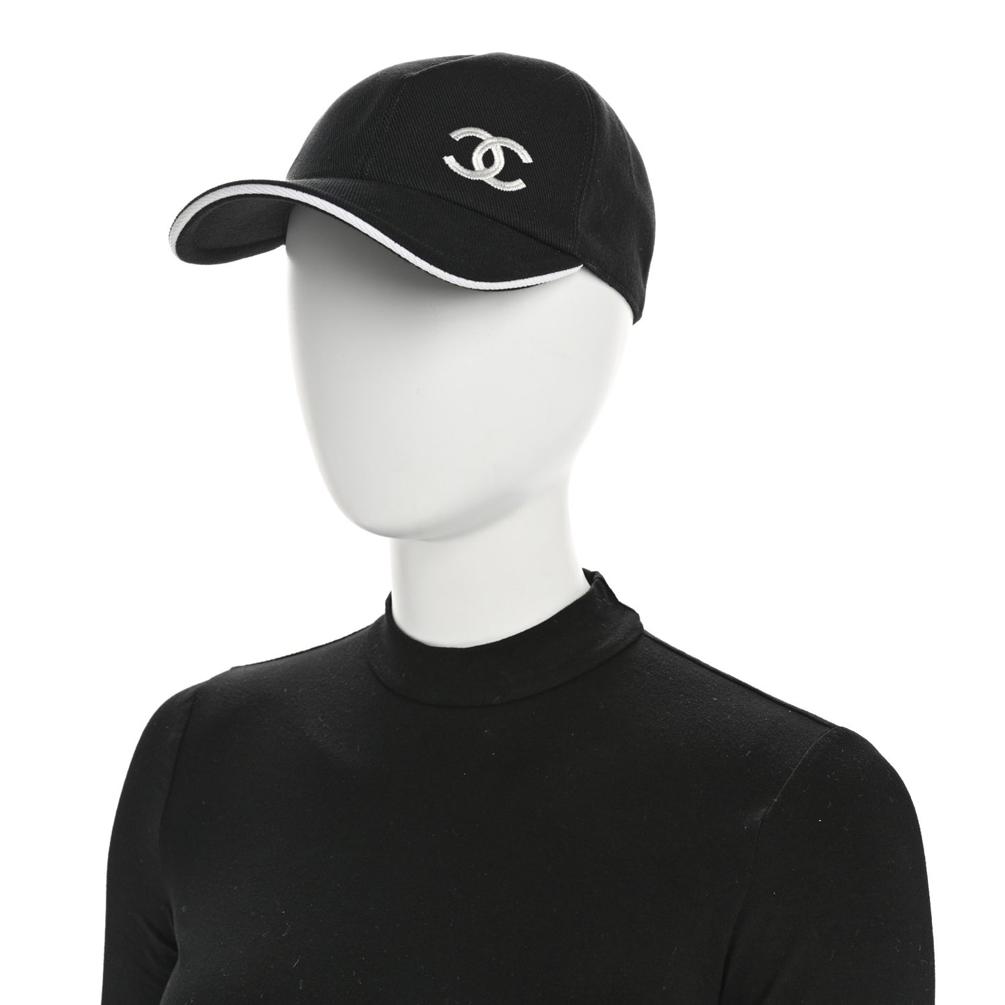 Cotton CC Cap Hat Black White