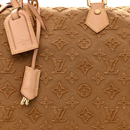 Louis Vuitton Denim Monogram Stone Speedy Bandouliere 35 Caramel 8 of 11