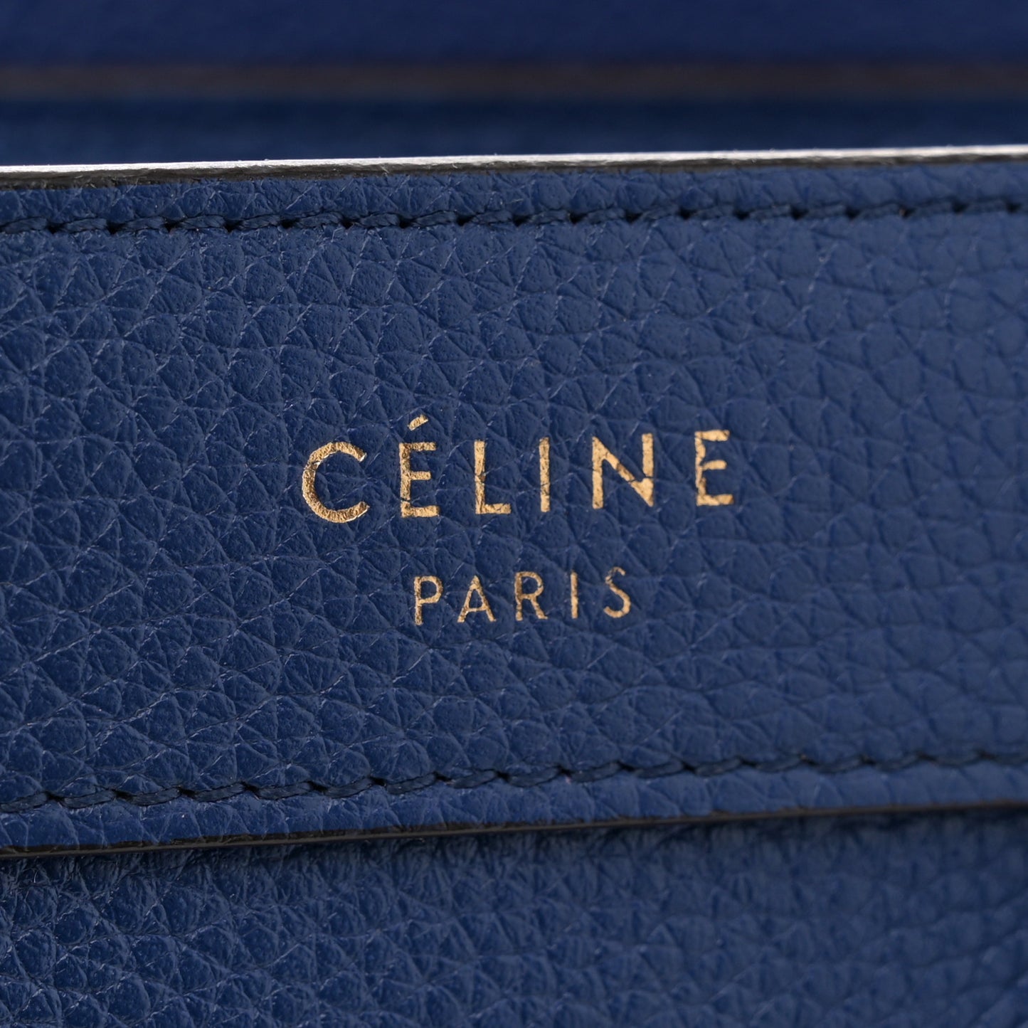 Drummed Calfskin Nano Luggage Indigo